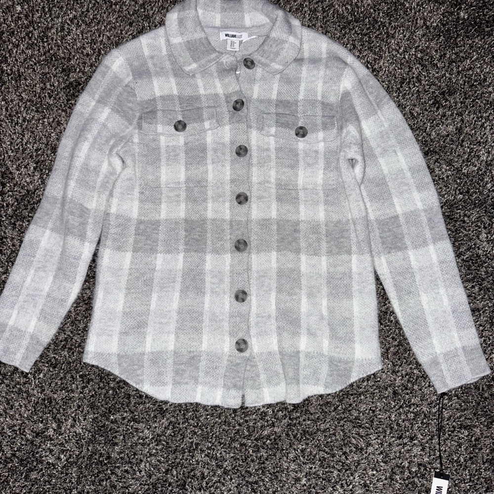 William Rast Light Gray Checkered